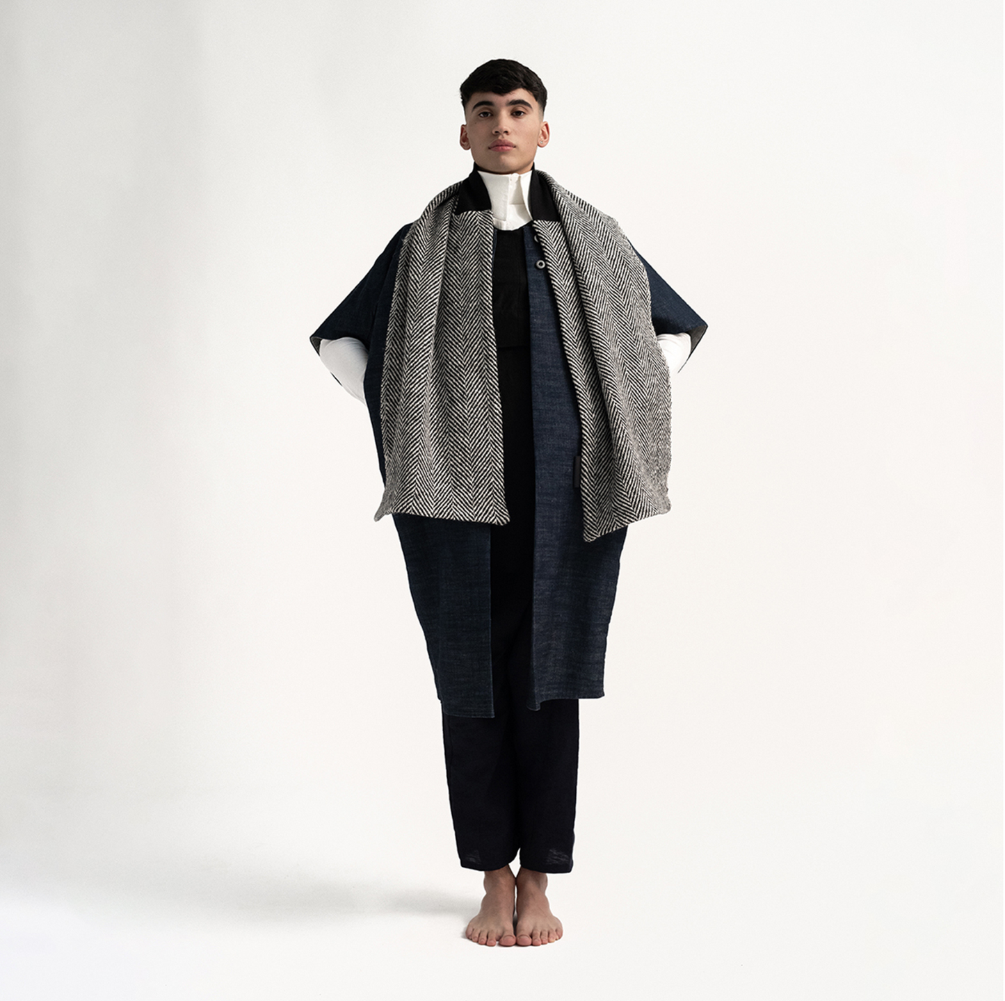 LINEN COCOON LONG JACKET