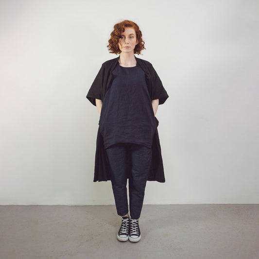 Woman The Costume Room Raw Organic Denim Asymmetric Trousers