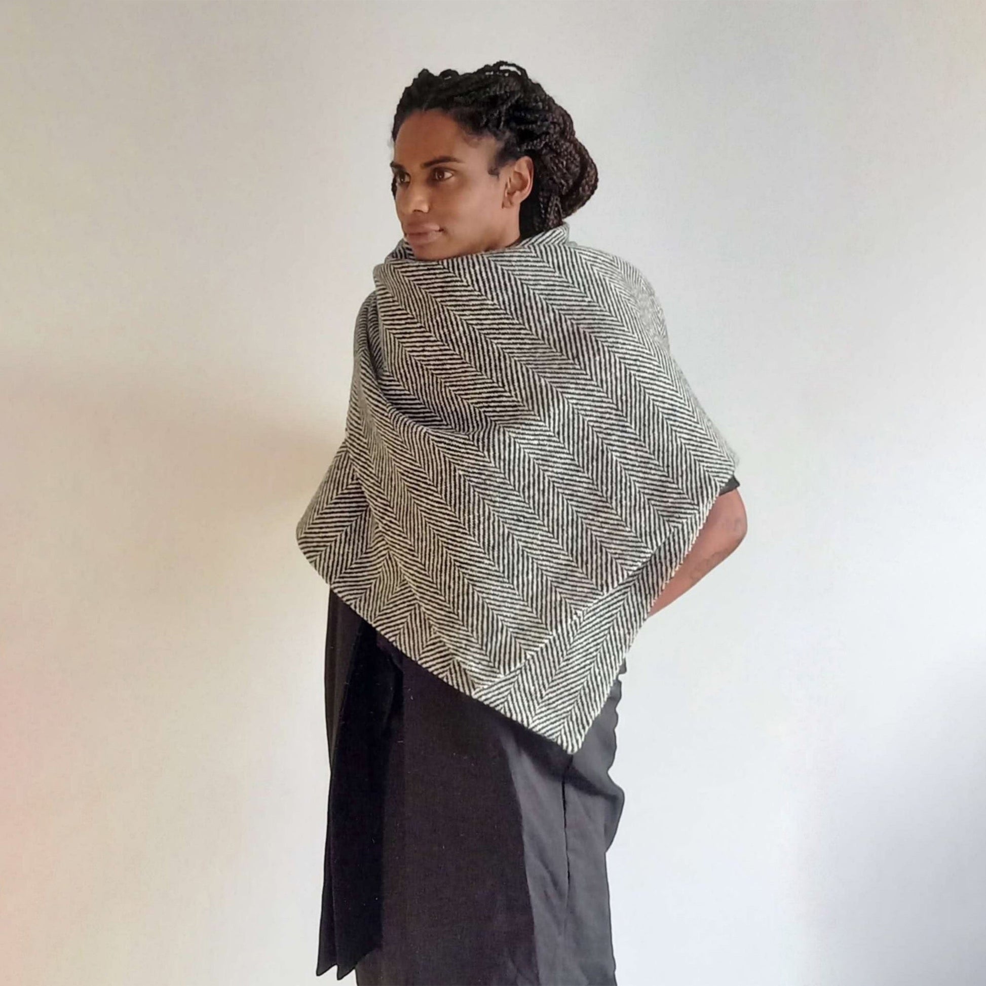 Handwoven Donegal Tweed Throw is the perfect sustainable Christmas gift. Handmade in Ireland can also be worn as a scarf.