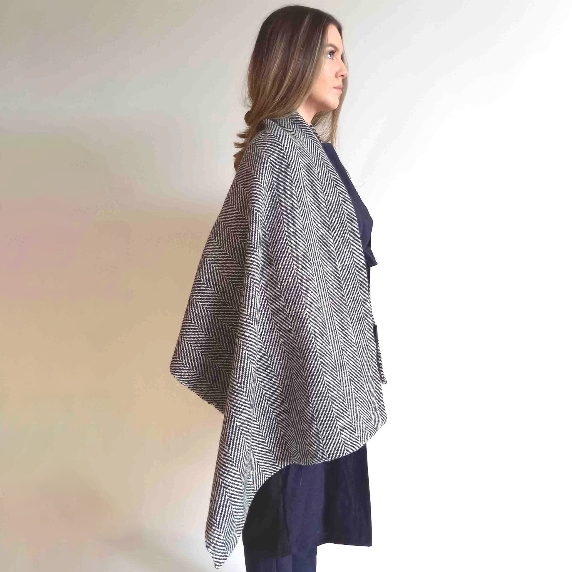 Handwoven Donegal Tweed Throw is the perfect sustainable Christmas gift. Handmade in Ireland can also be worn as a scarf.