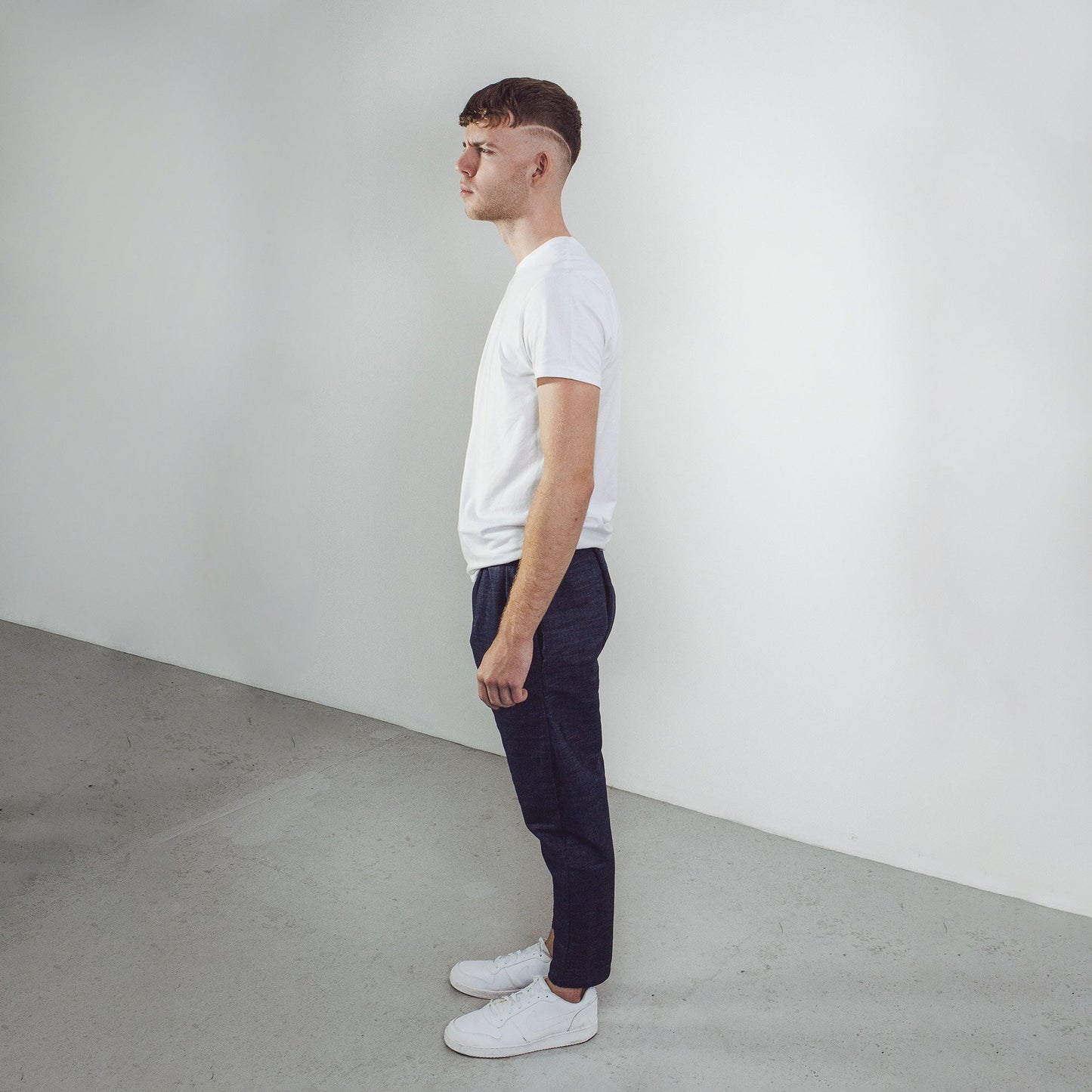 Man The Costume Room Raw Organic Denim Asymmetric Trousers