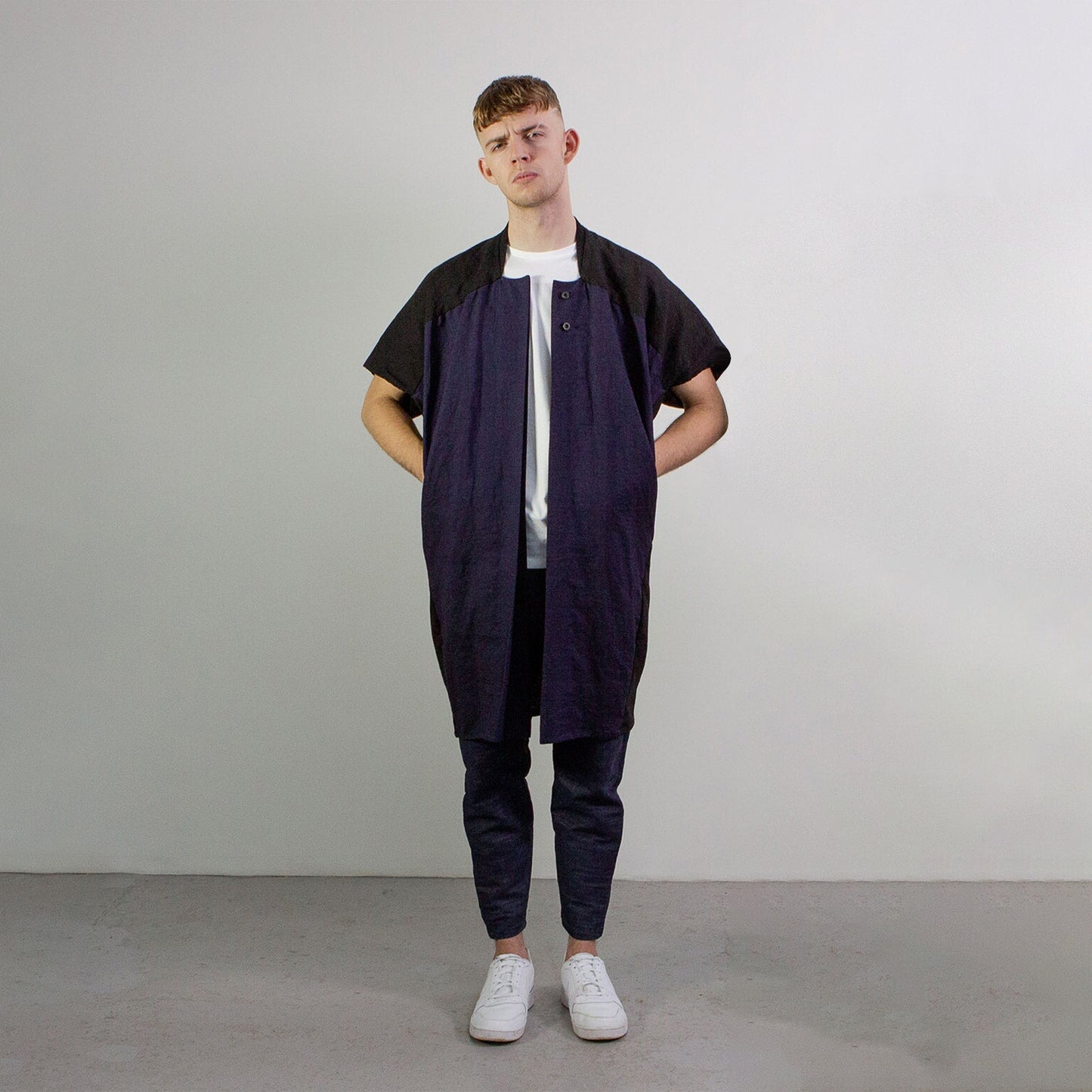 Man The Costume Room Raw Organic Denim Asymmetric Trousers