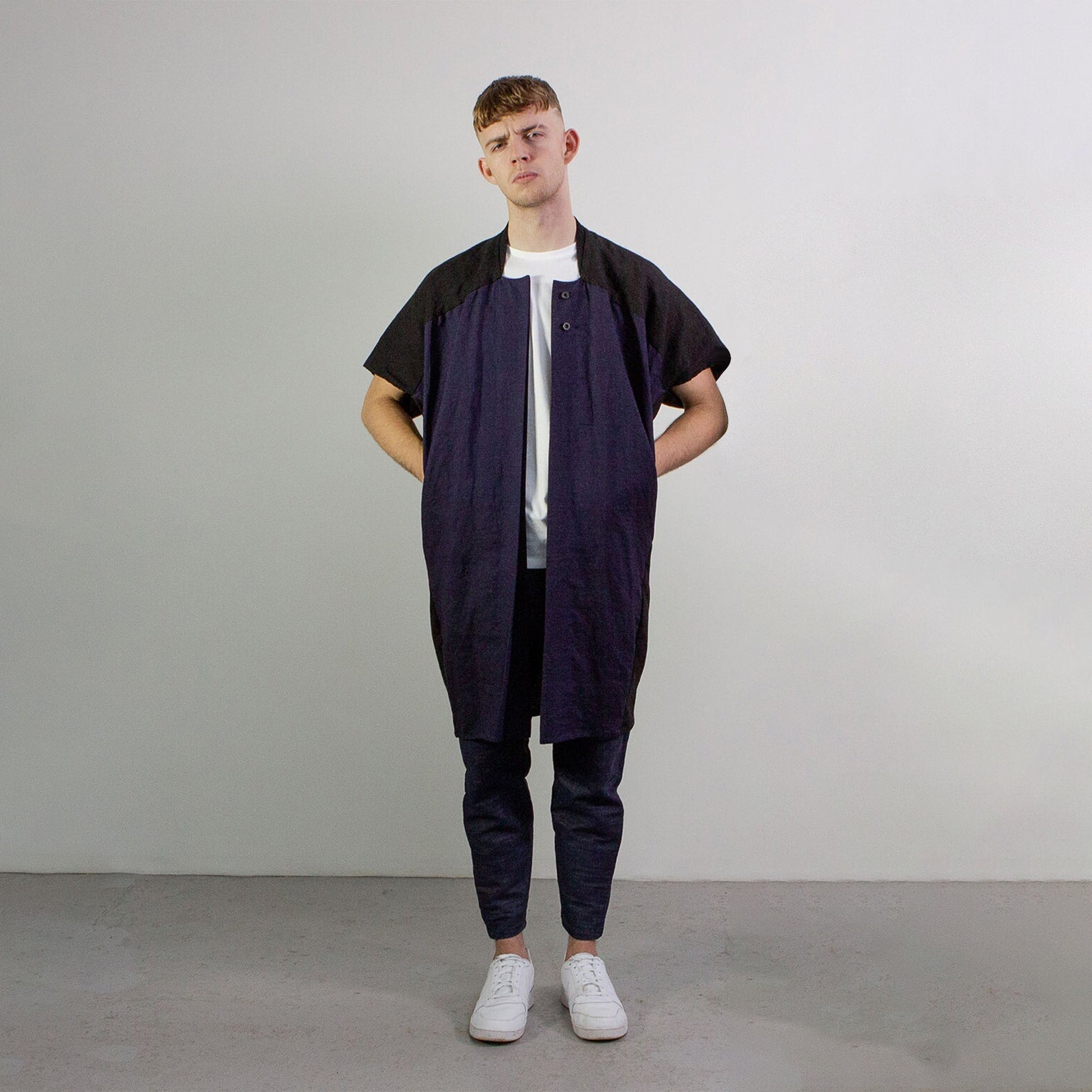 Man The Costume Room Raw Organic Denim Asymmetric Trousers